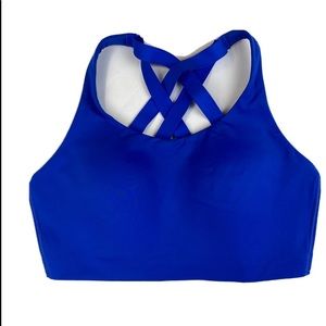 Lululemon Bright Blue Crisscross Sports Bra 34DD